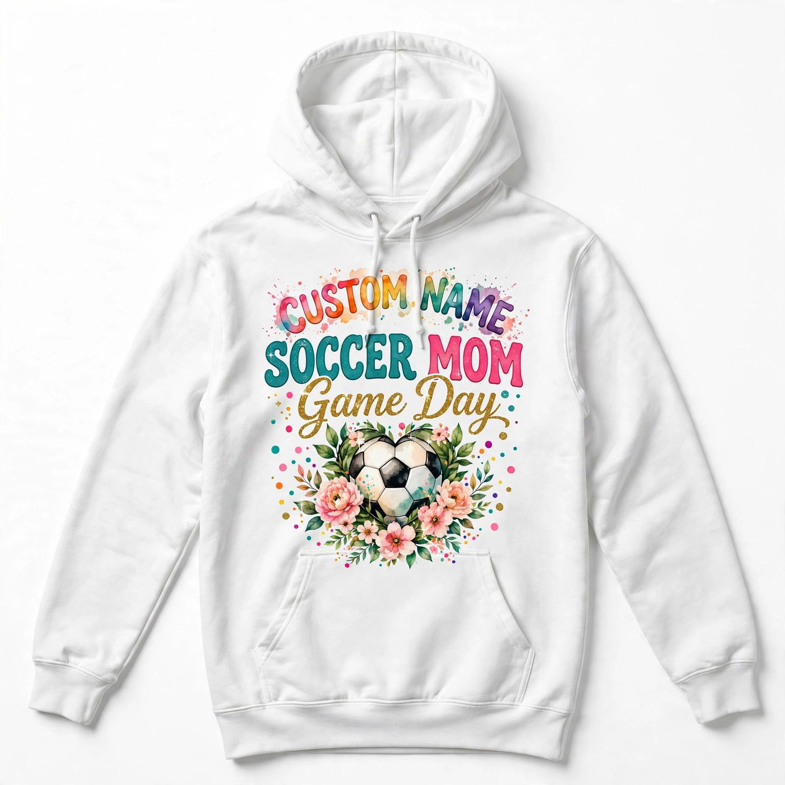 Soccer Mom Hoodie – Game Day Pullover with Custom Player Name