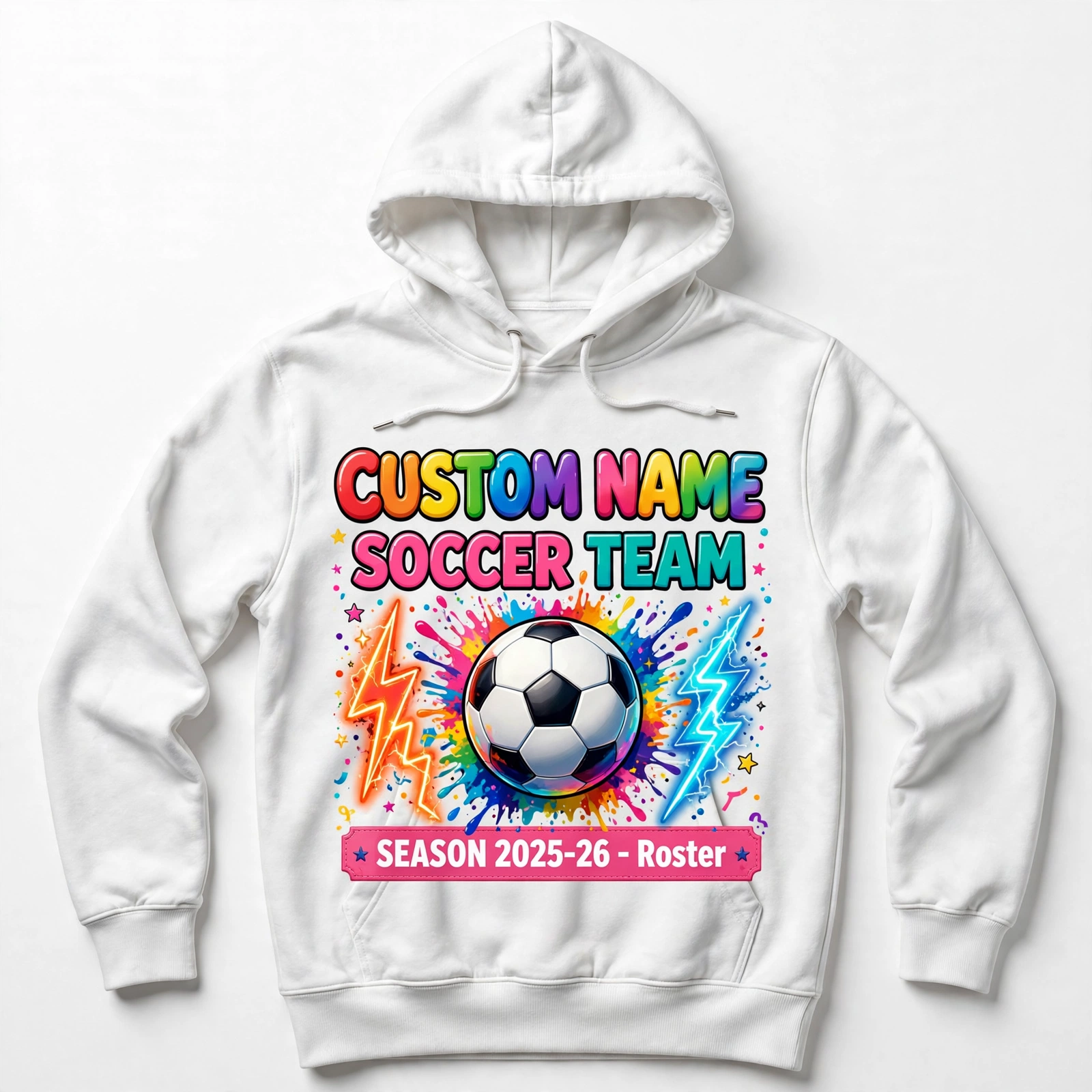 Soccer Team Hoodie – Custom Roster & Season Pullover